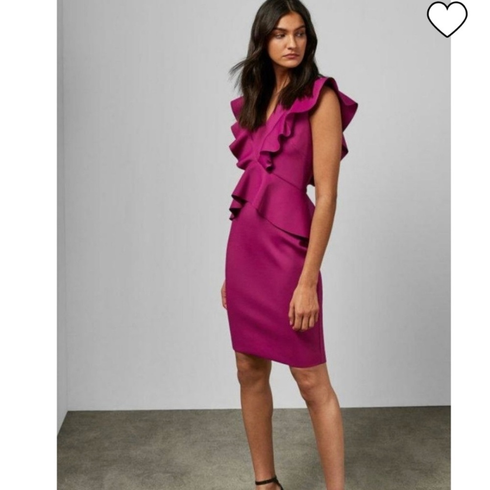 Ted Baker Alair ruffle peplum pink 2